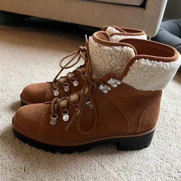 Marc Fisher Boots, winter shearling lug boots, like new - Picture 2 of 6
